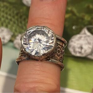 Silpada Queen for a Day Cubic and Sterling Silver ring